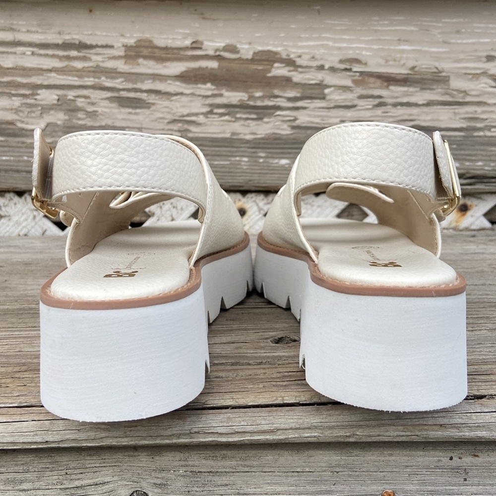 Anthropologie BC Footwear It's Happening Vegan Leather Sandal Women's Size 7.5 - Picture 8 of 14